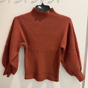 Rust Bell Sleeve Sweater